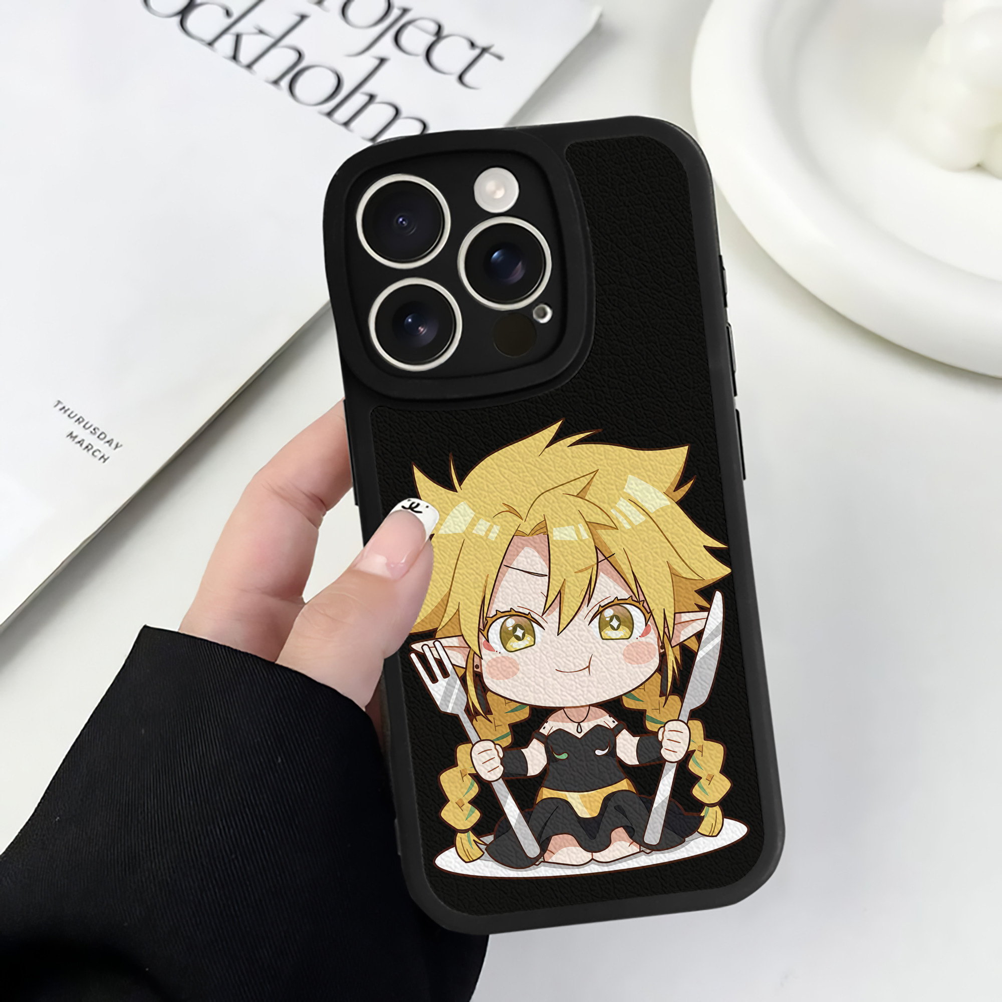 （画像用） 転スラ Regarding Reincarnated to Slime 【iPhone 16シリーズ対応】シリコンスマホケース（レザー調） 材質：シリコン